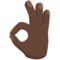 OK Hand - Black emoji on Messenger